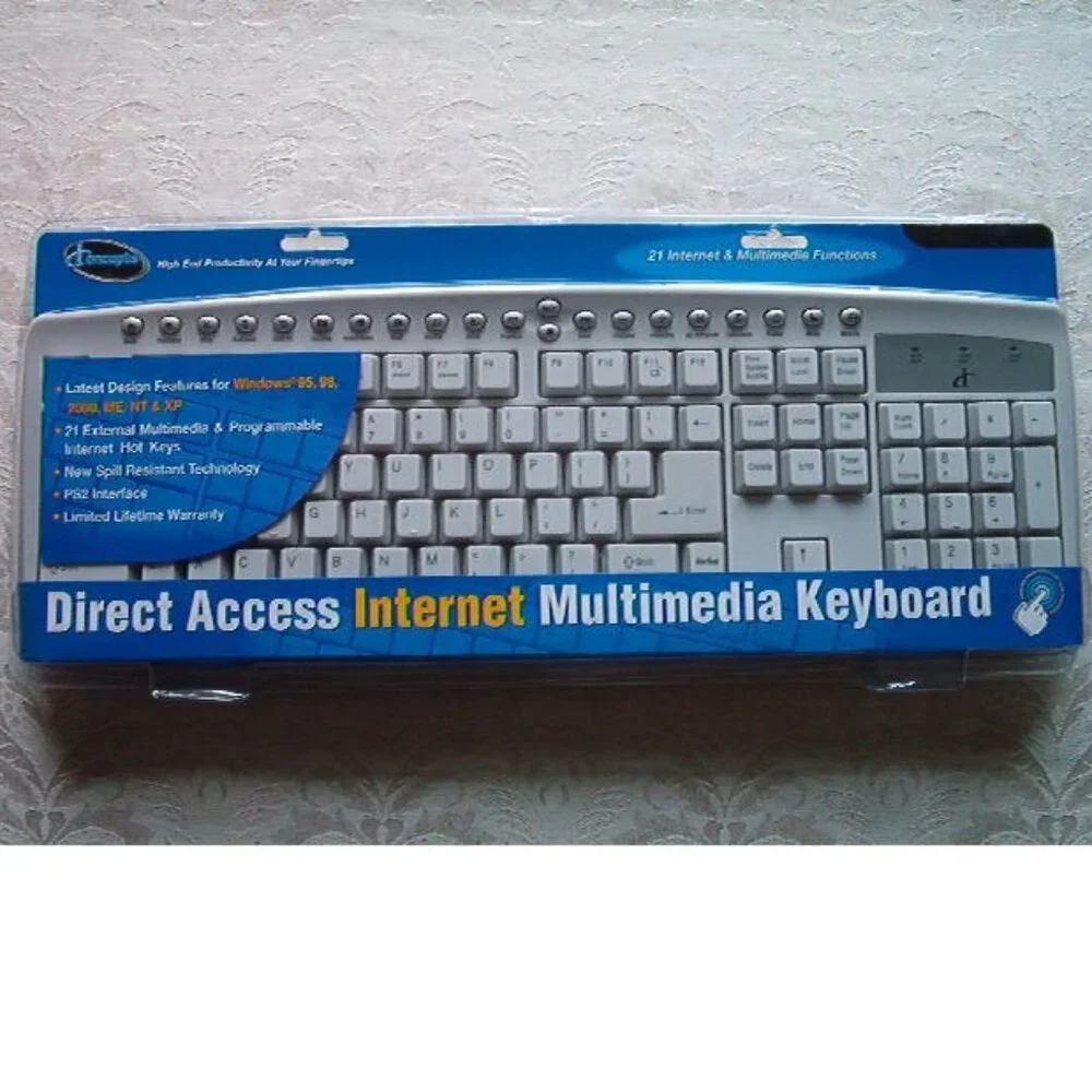 iConcepts Direct Access Internet Multimedia Keyboard with PS2 Connector